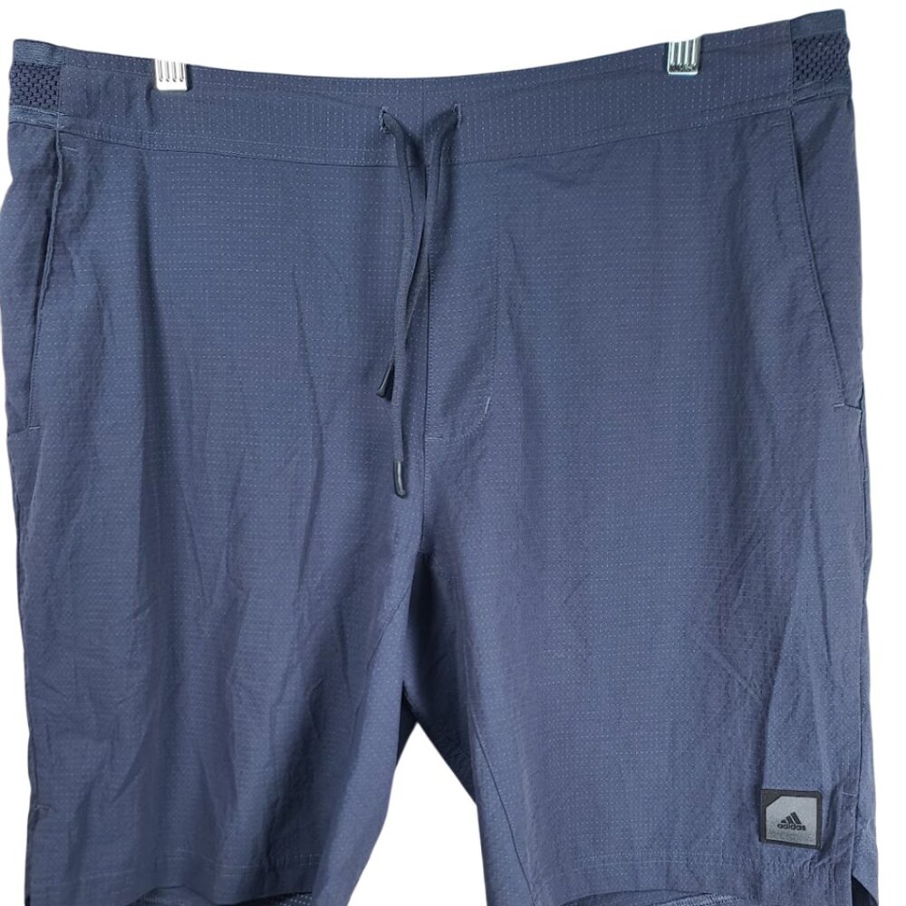 Adidas Men's Blue Drawstring Activewear Athletic Shorts Size L